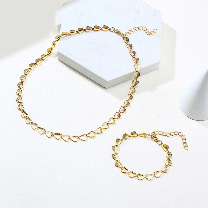Heart Leaves Chain Bracelets for Women