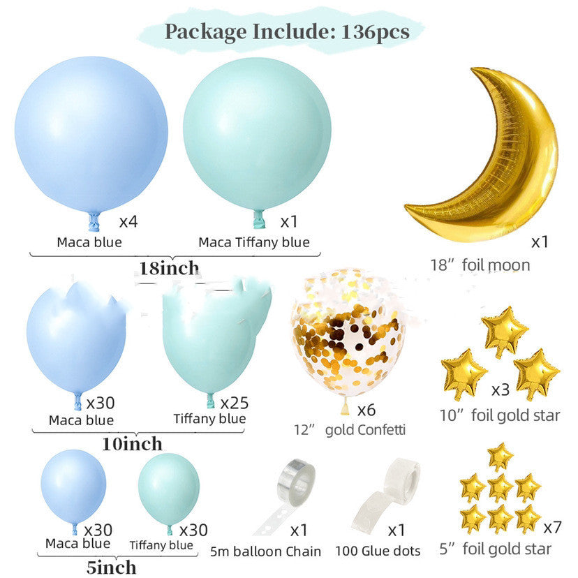 Macaron Balloon Chain Set Birthday Party Atmosphere Arrangement Supplies
