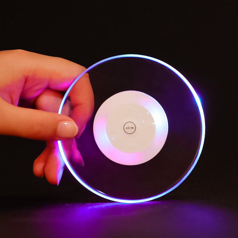 LED Luminous Coaster Glowing Coaster Cocktail Coaster Party Supplies