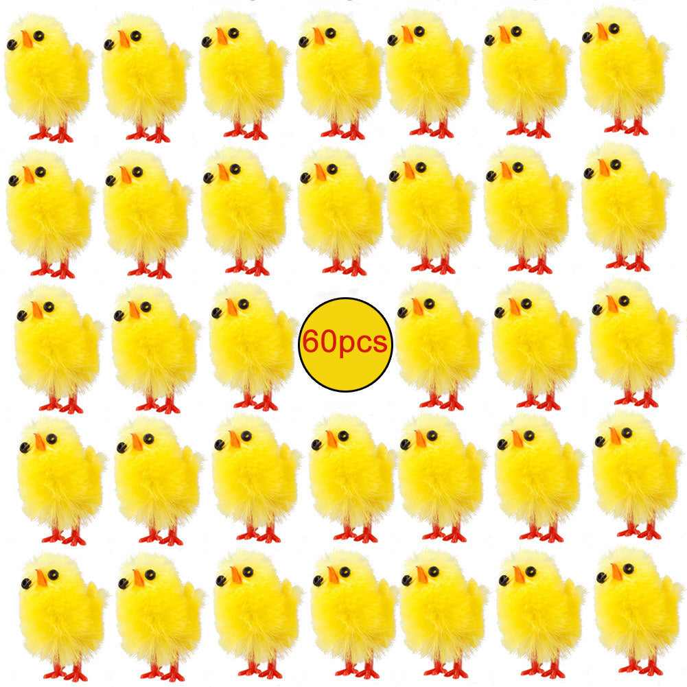 Easter Decoration Chicks 60pcs 3cm High