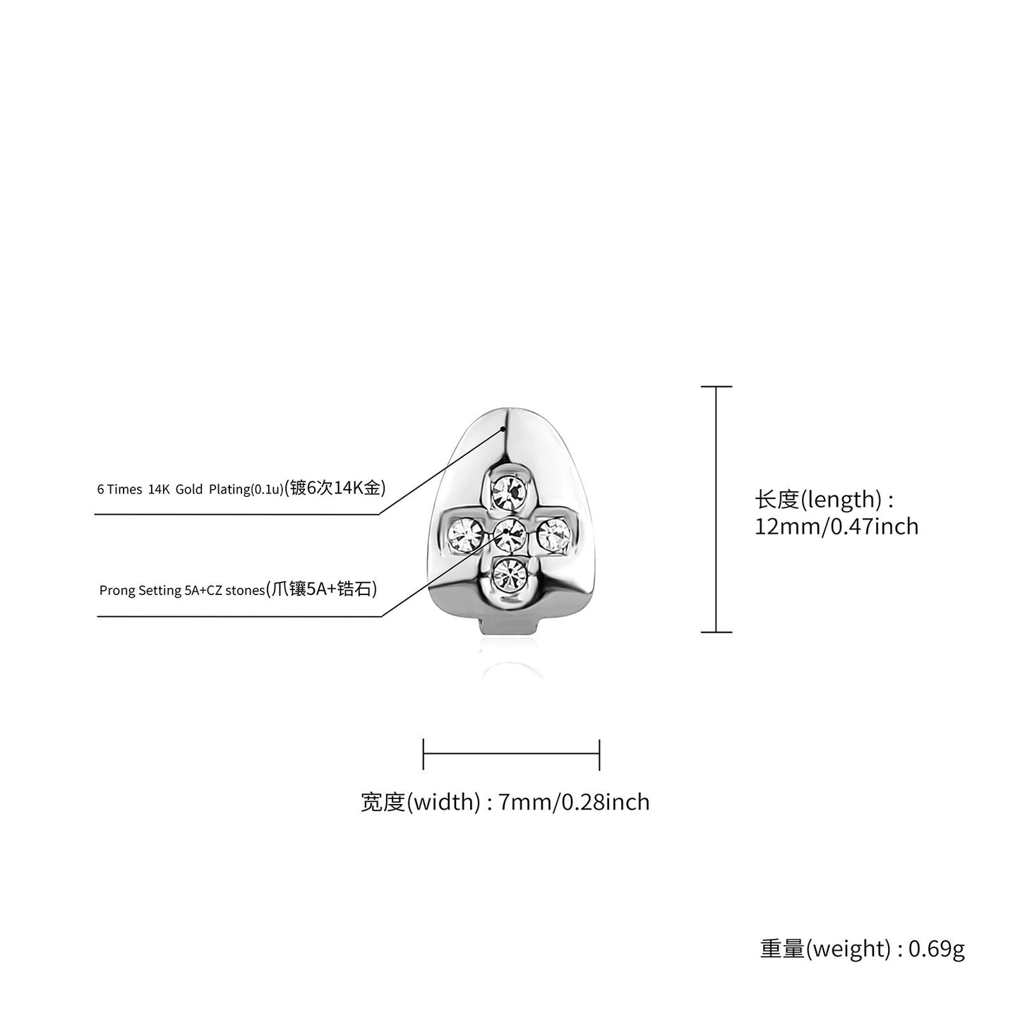Hip Hop Tooth Socket Single And Double Combination Accessories