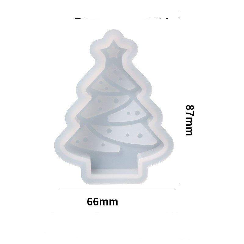 Candle Mold Christmas Tree Snowflake Silicone Drop Glue