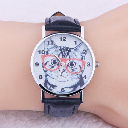 Cute Lady Simple Fashion Trendy Eyes Cat Digital Watch