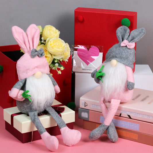 Easter Rabbit Doll Creative Faceless Doll Scene Decoration Ornaments