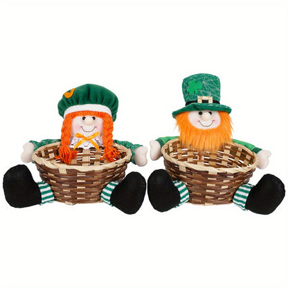 Irish St Patrick's Day Party Supplies Dwarf With Basket Doll Decoration