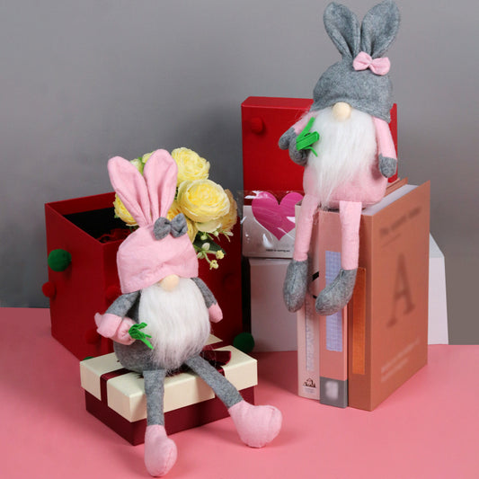 Easter Rabbit Doll Creative Faceless Doll Scene Decoration Ornaments