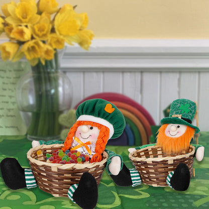 Irish St Patrick's Day Party Supplies Dwarf With Basket Doll Decoration