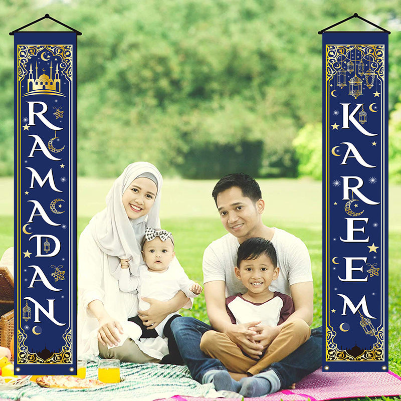 Festival Party Supplies Photo Decorative Fabric Couplet Banner