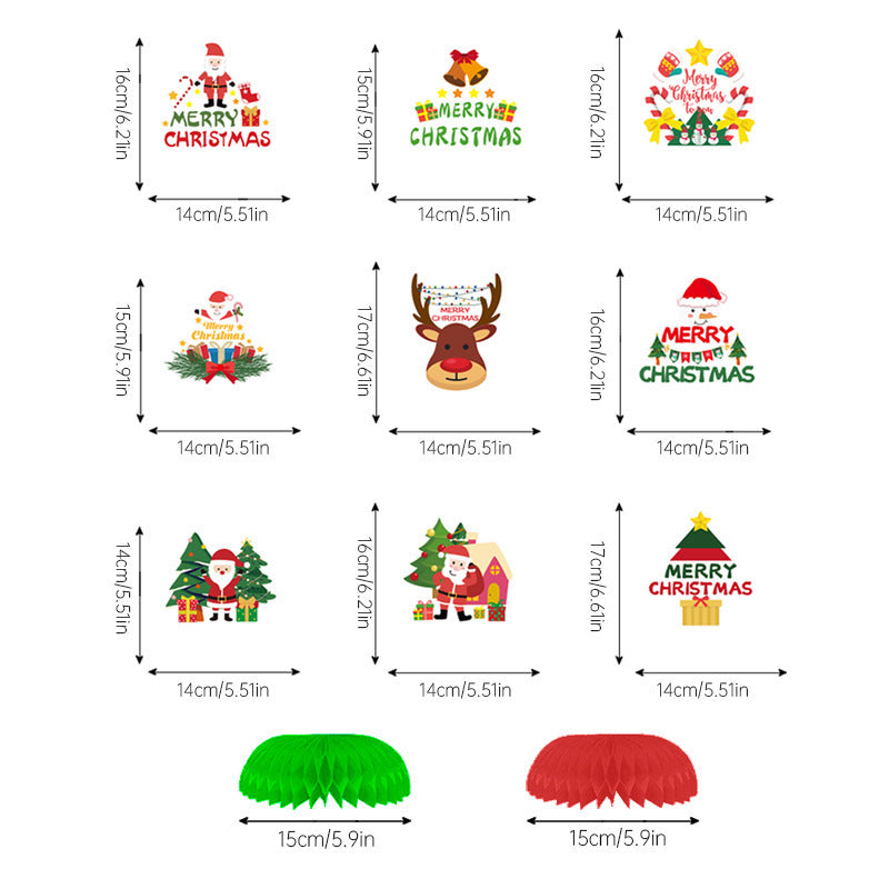 Christmas Honeycomb Decoration Table Decoration Theme Party Supplies Decorations