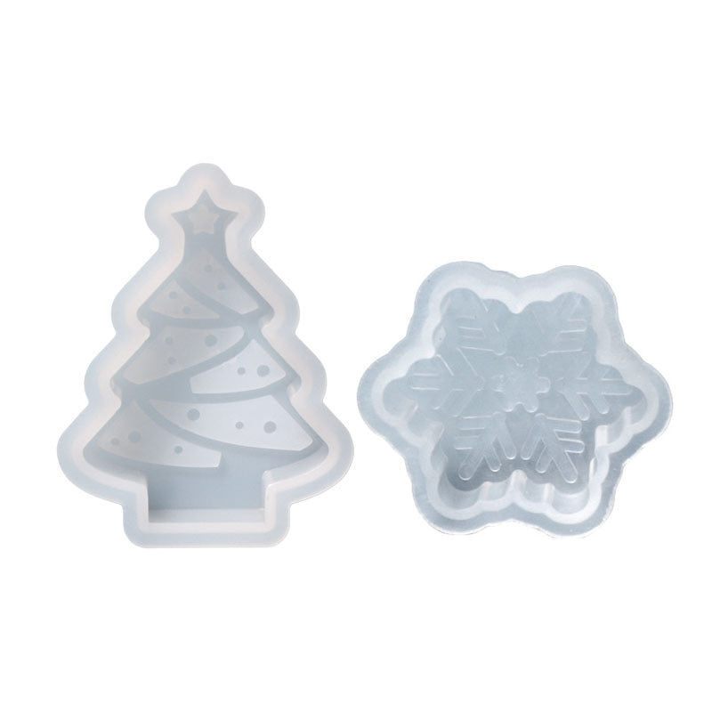 Candle Mold Christmas Tree Snowflake Silicone Drop Glue