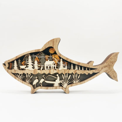 New Marine Animal Wooden Crafts Creative Ornaments