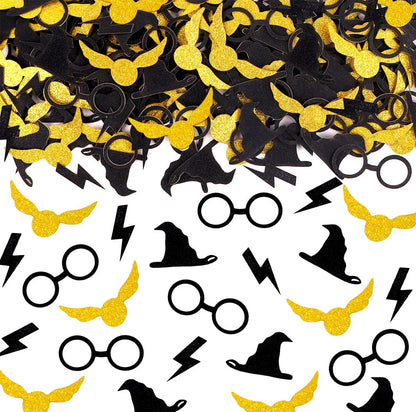 Party Decoration Paper Scrap Witch Hat Golden Wings Lightning Decoration